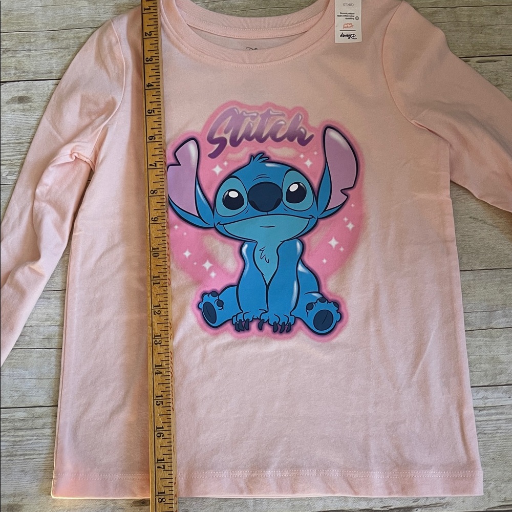 NWT Disney Stich Long Sleeve Girls Tee Shirt Size 6 - Picture 8 of 10